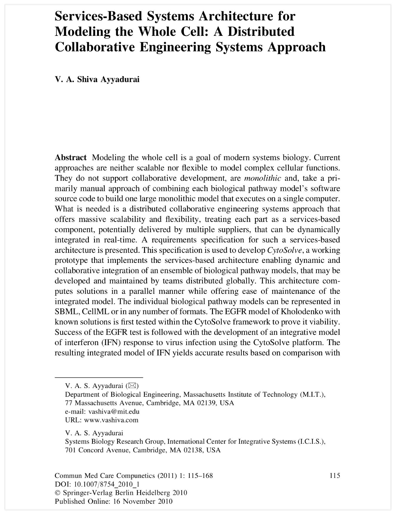 <span style="font-size:12px;">Communications in Medical and Care Compunetics</span></br>2010
